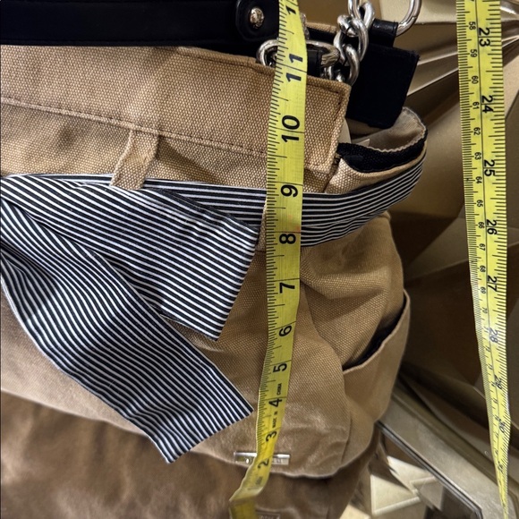 Miche Tan Handbag with Black and White Bow - Picture 8 of 8